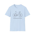 Bike Graphic T‑Shirt — "Only here for the CARBS" Minimal Cycling Tee