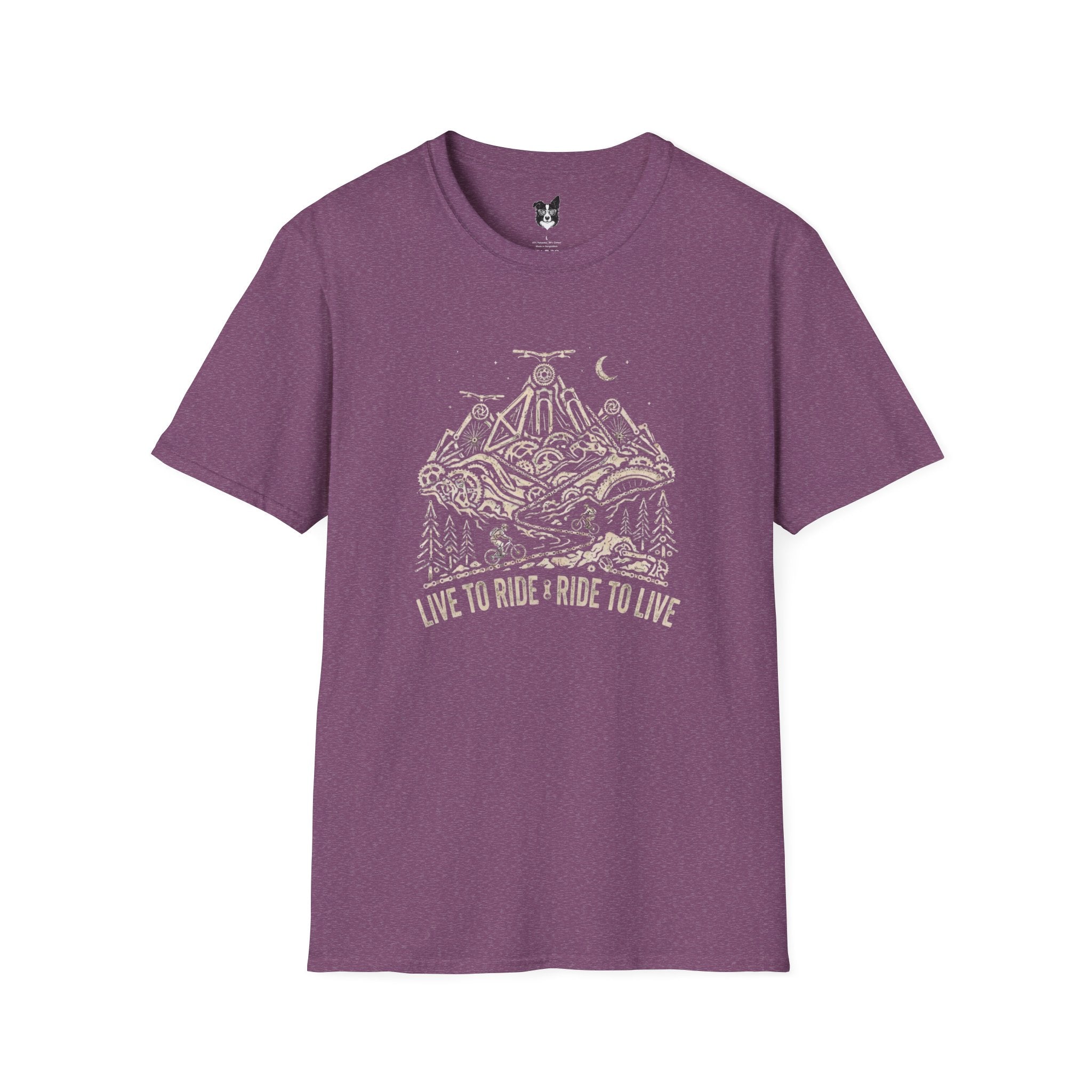 Mountain Bike T-Shirt — "Live to Ride, Ride to Live" Vintage Bike Tee